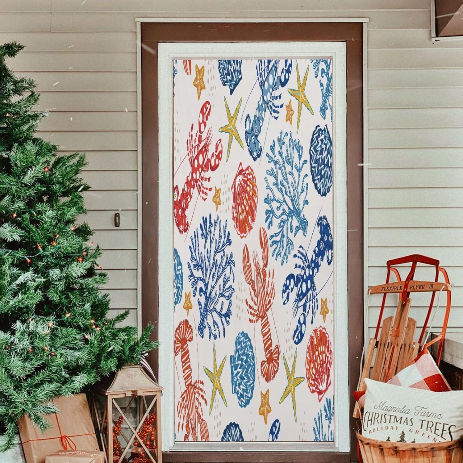 Susiyo Halloween Door Decoration Stretch Fabric Cover