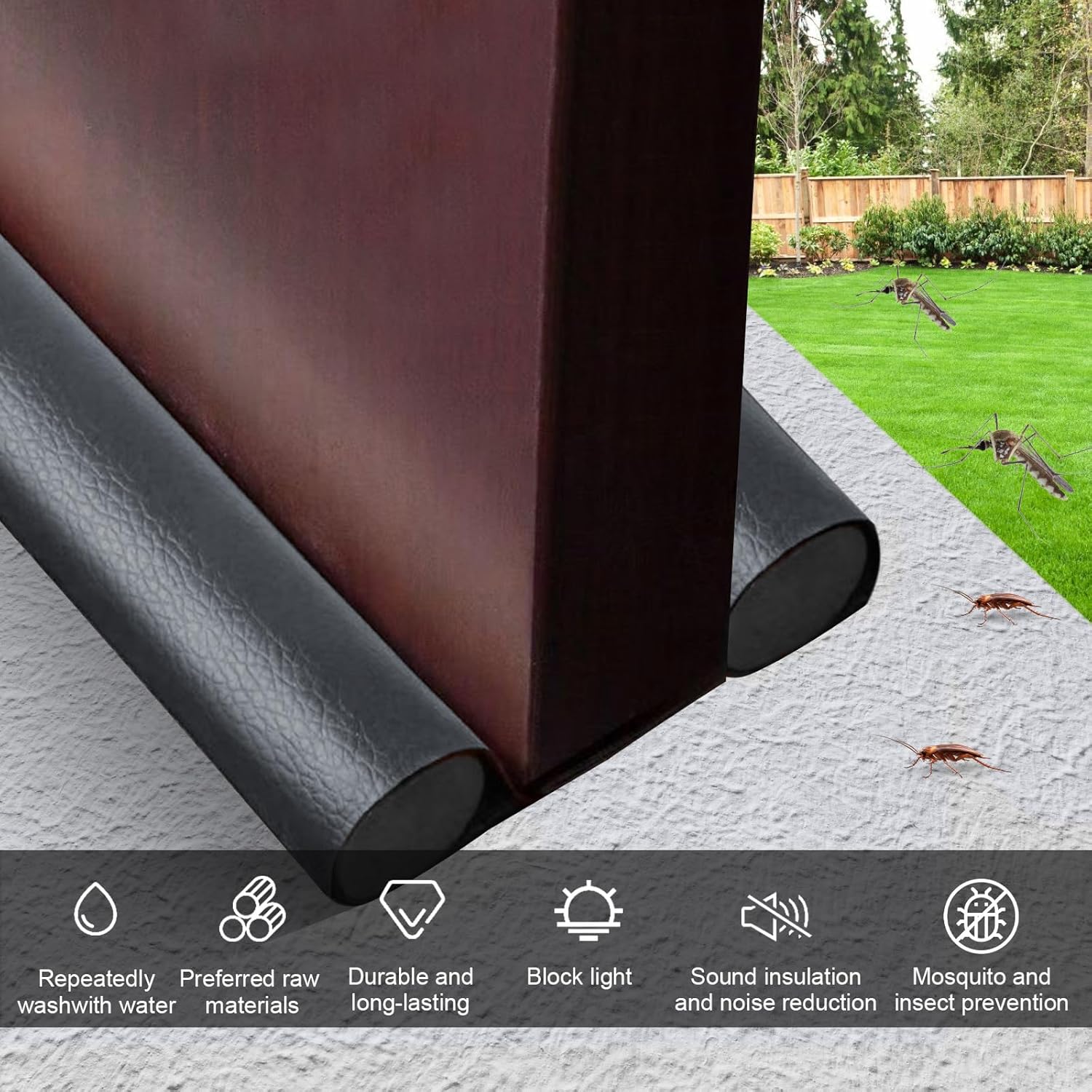Wanheart Under Door Draft Stopper Adjustable and Washable
