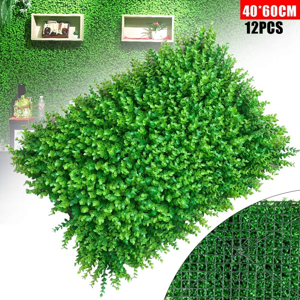 12PCS Artificial Grass Wall Panels for Wedding Backdrop and Garden Decor