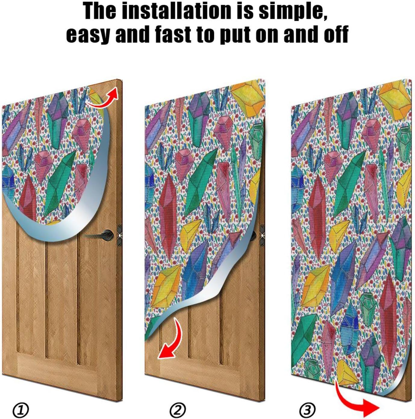 Susiyo Watercolor Halloween Door Cover 32x79 in