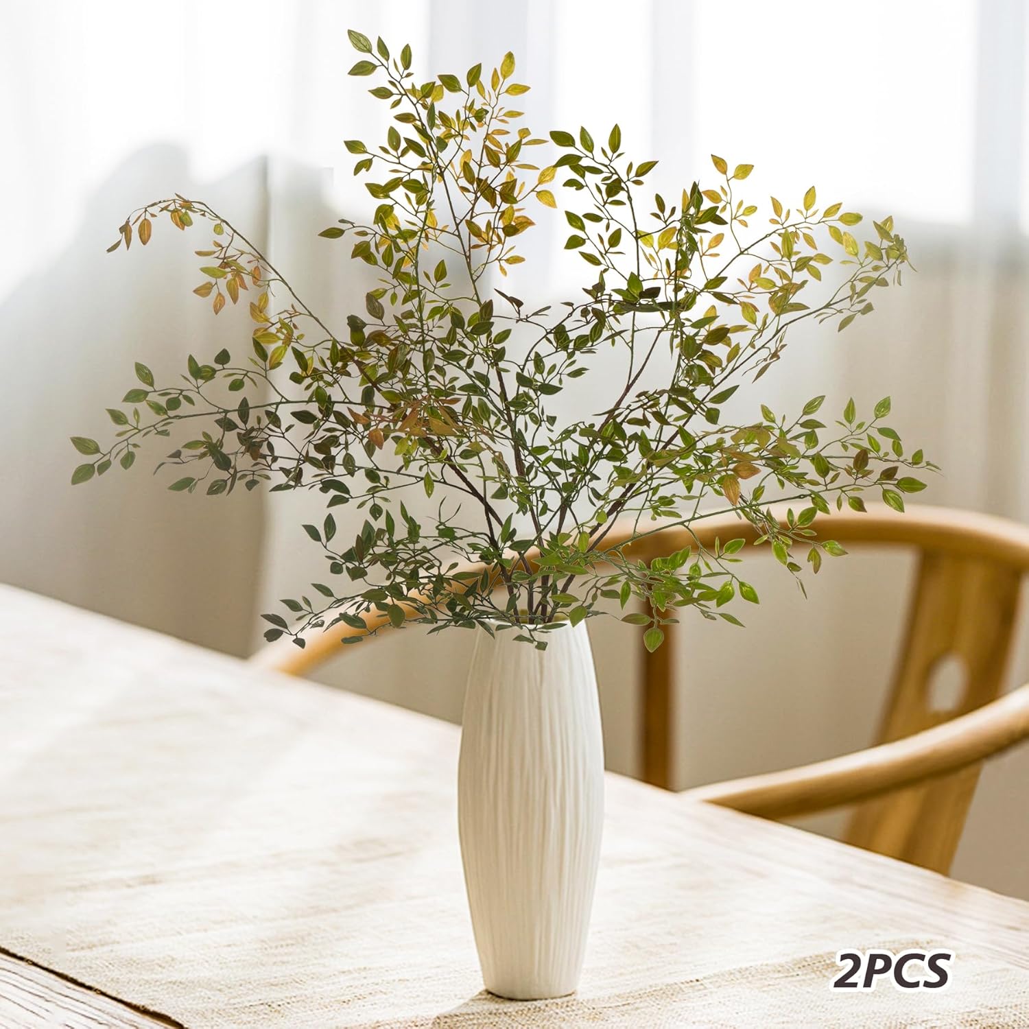 Uqueeten Artificial Greenery Stems 433 Inch Nandina Branches for Vase and Home Dcor