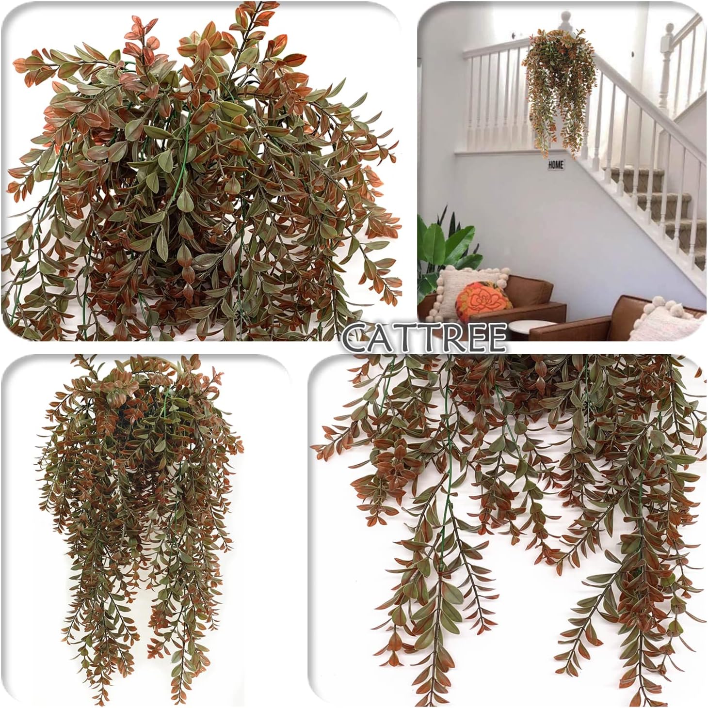 CATTREE Artificial Hanging Vines 4 Pack UV Resistant