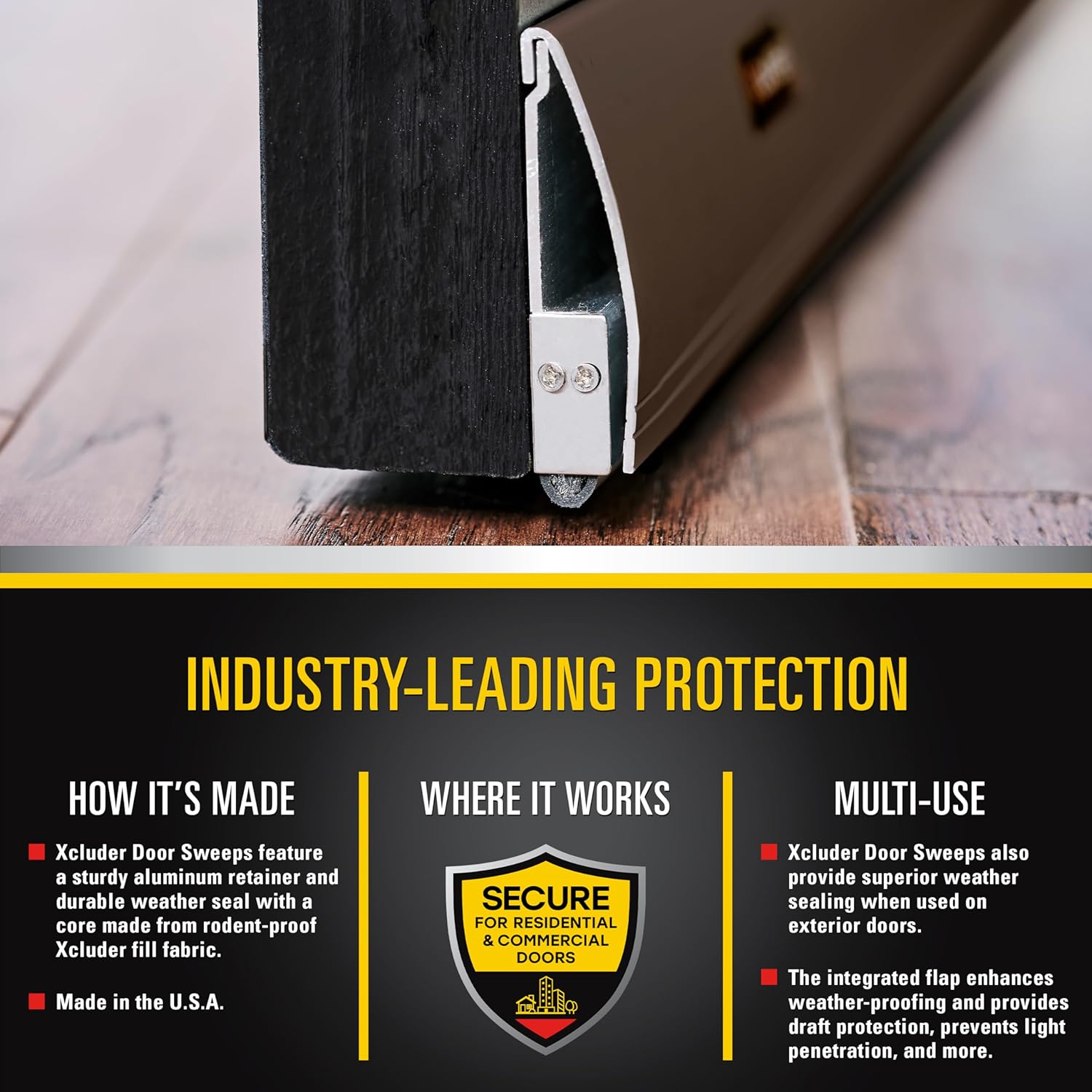 Xcluder 36 In Versa-Line Door Sweep Dark Bronze