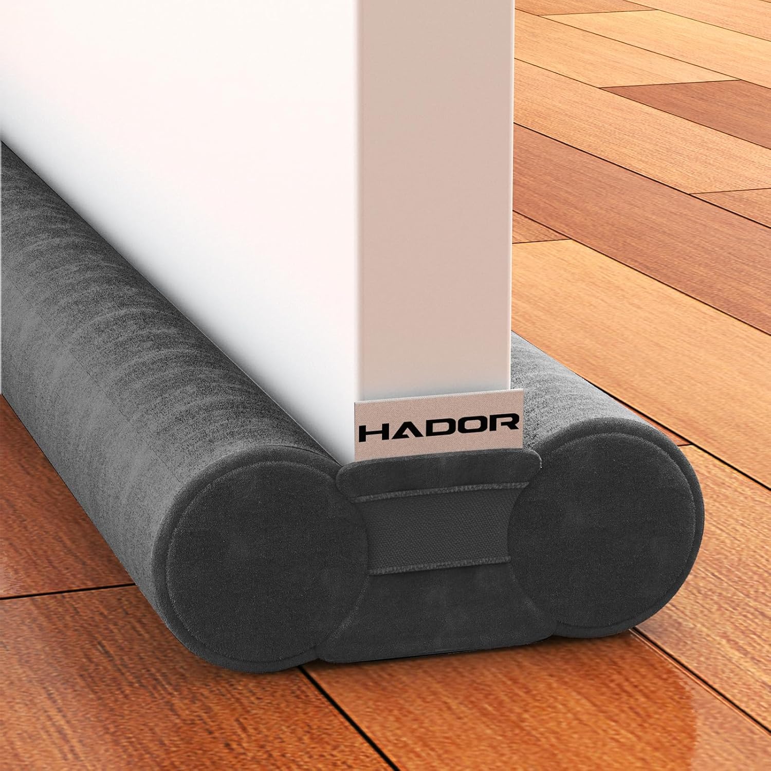 HADOR Door Draft Stopper 30 Inch Black for French Patio Sliding Doors