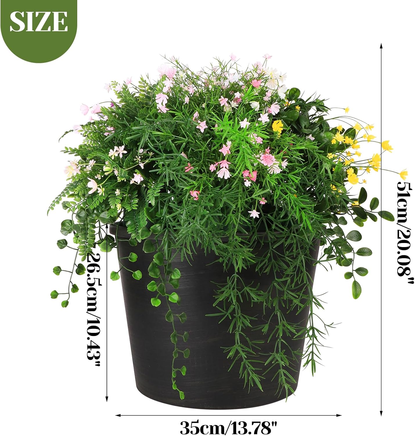 5 in 1 Artificial Plants Set for Home and Office Decor