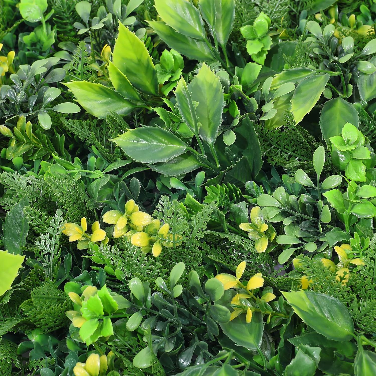 Boshen Artificial Grass Wall Panels 6PCS 10x10 Inch Boxwood Hedge Decor for Indoor Outdoor Party Wedding Backyard