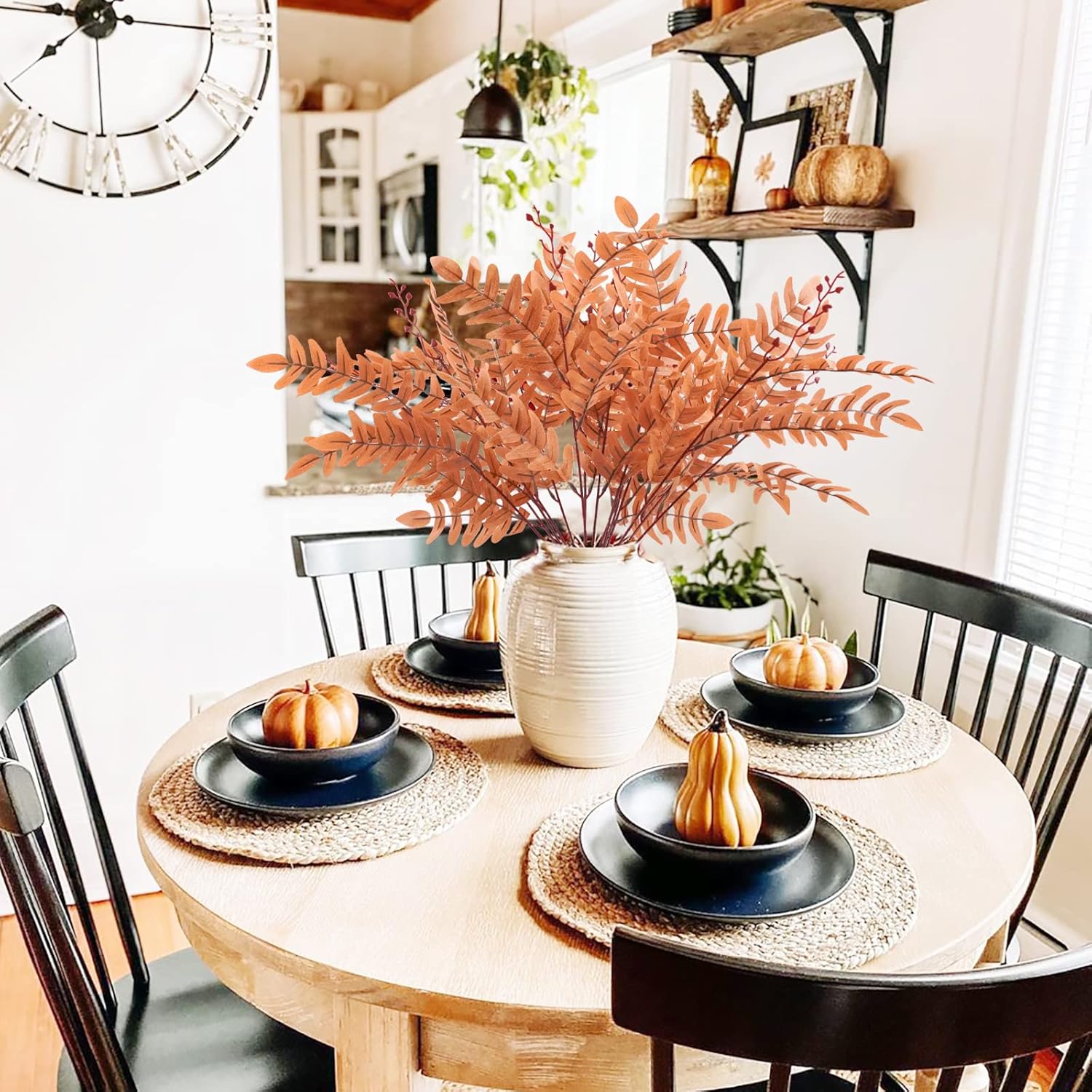 3pcs Artificial Greenery Stems Fake Ferns Plants for Home and Garden