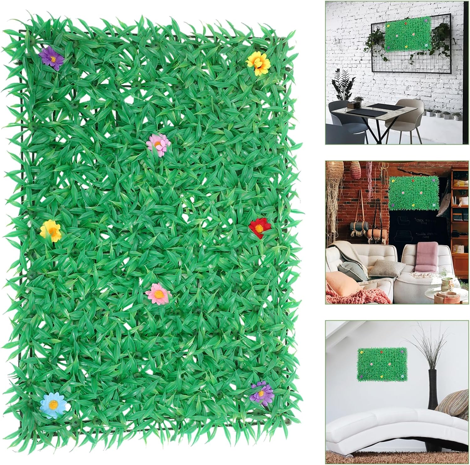 Zerodeko Artificial Plant Wall Panel Lifelike Greenery Decor