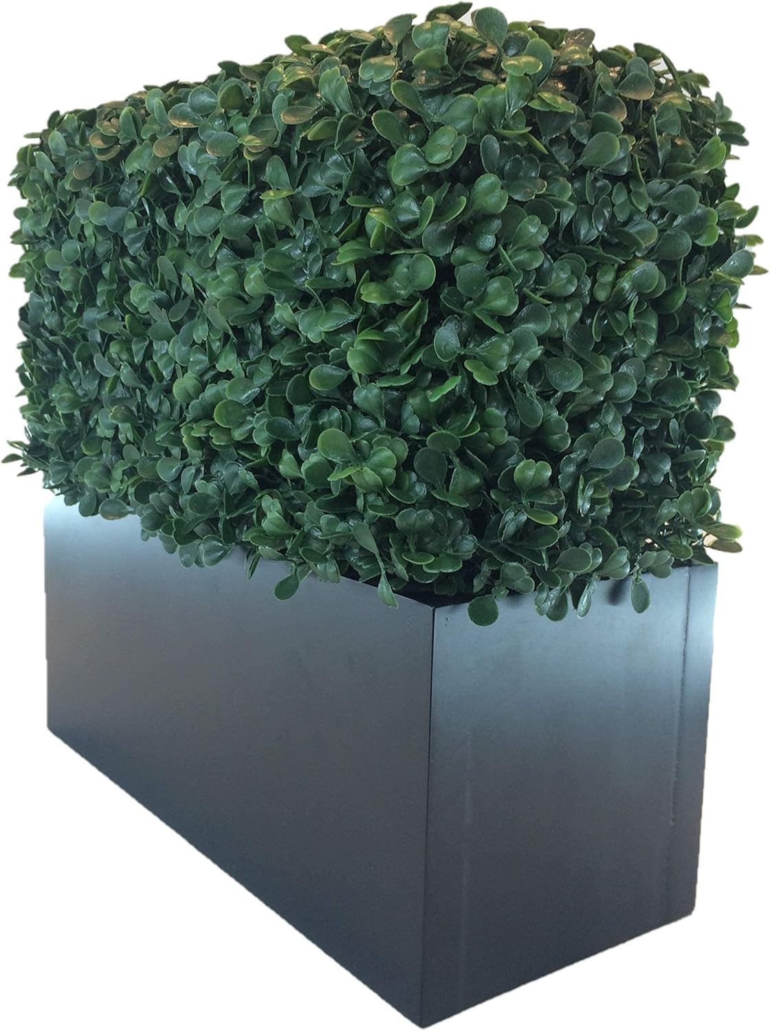 Artificial Boxwood Topiary Shrub Hedge Wall Greenery 12 Inch Rectangle Modern Decor