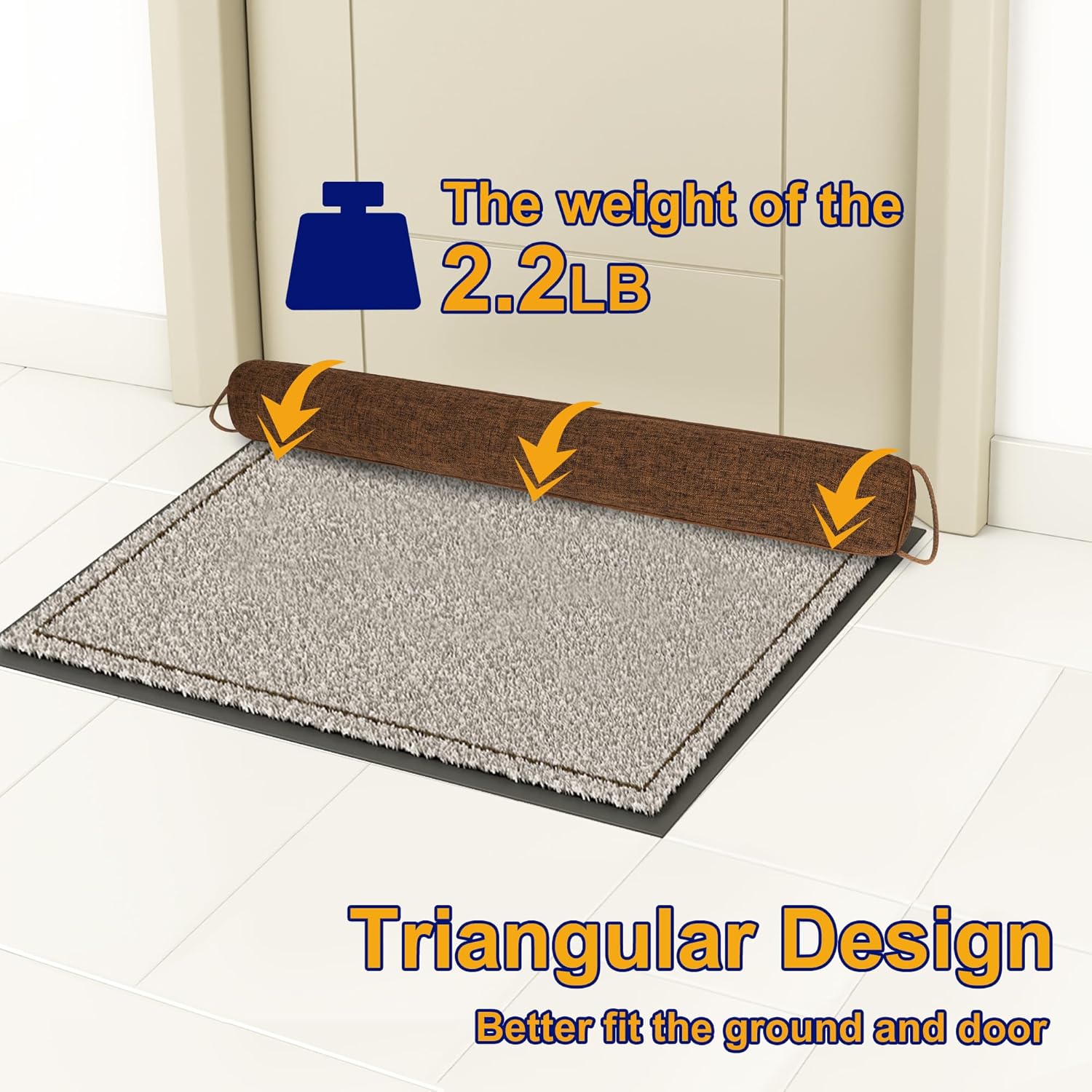 NABOWAN 30 Inch Weighted Draft Stopper Door Blocker