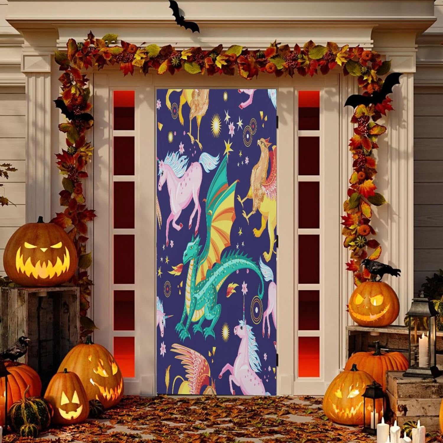 Susiyo Dragon Snorting Fire Halloween Door Cover