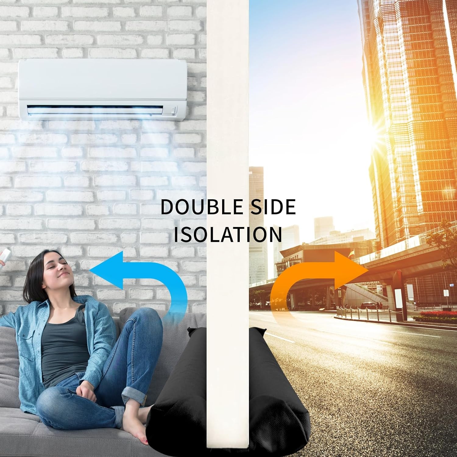 Under Door Draft Stopper 36 Inch Double Sided Noise Blocker