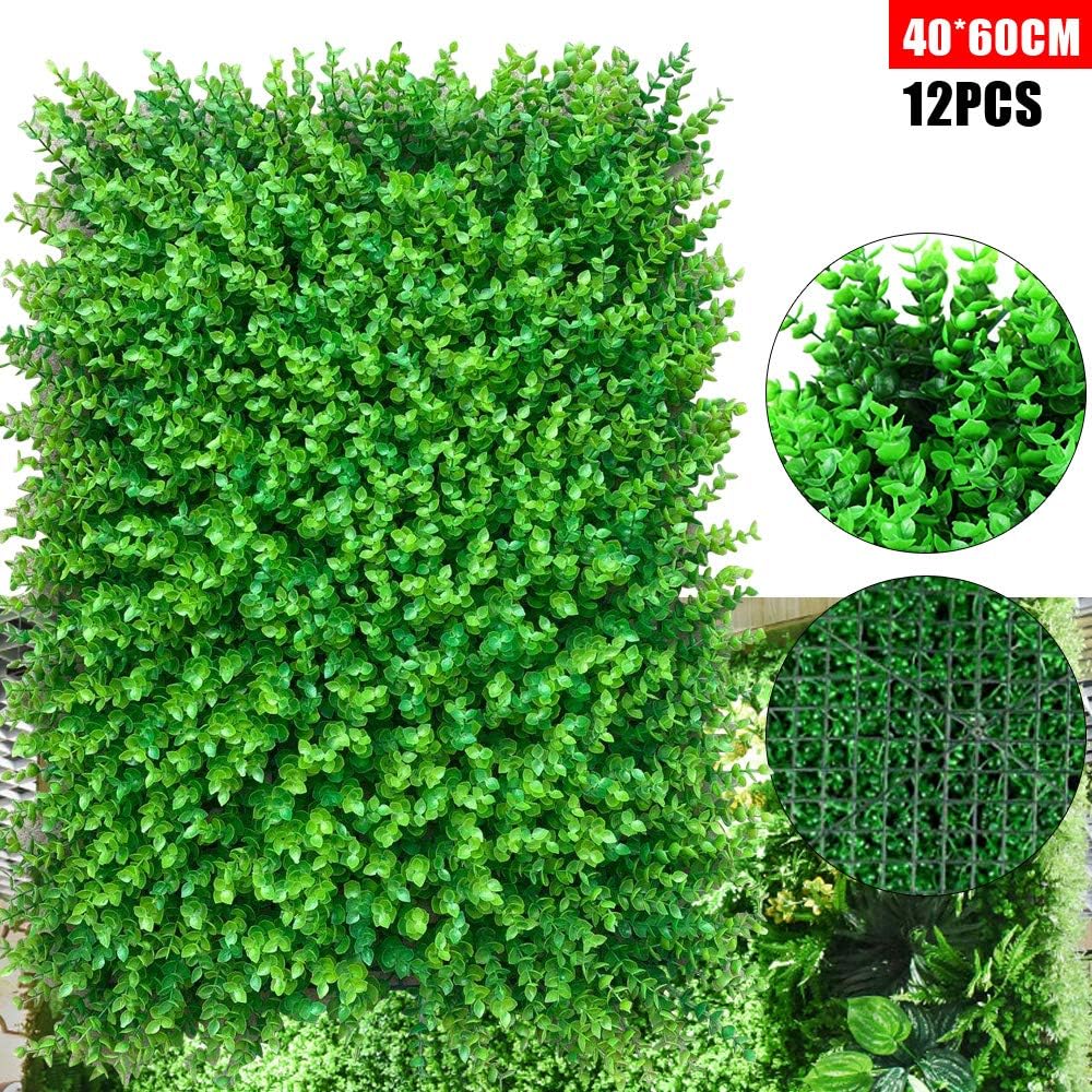 12PCS Artificial Grass Wall Panels for Wedding Backdrop and Garden Decor
