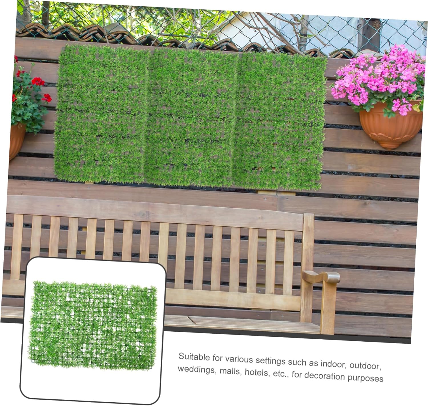 PRETYZOOM Artificial Wall Plants Decor for Home and Events