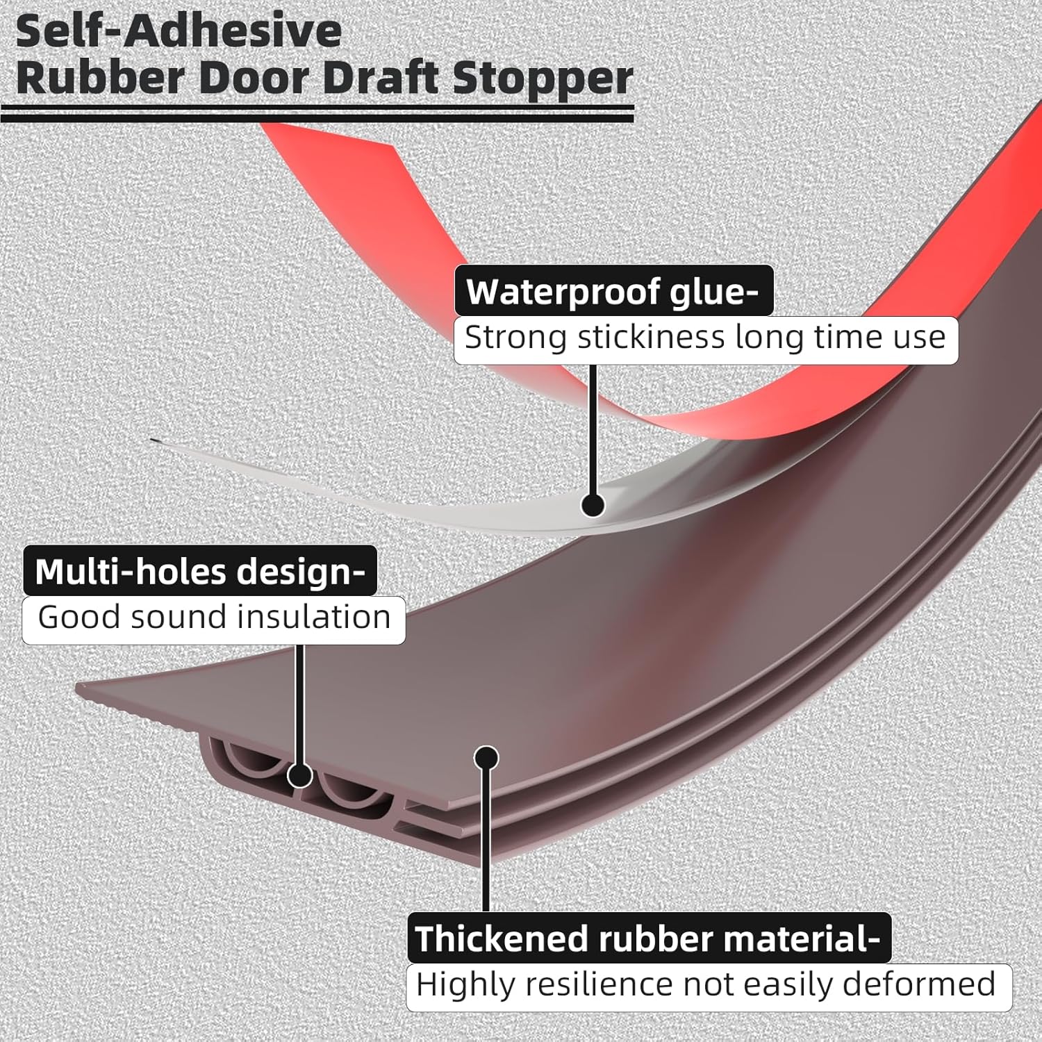 ESUFEIR 78 Inch Under Door Draft Stopper