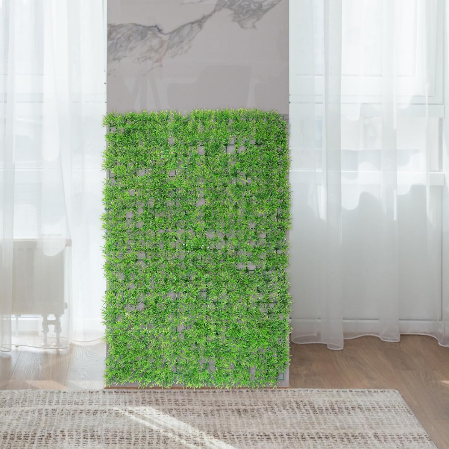 PRETYZOOM Artificial Hedge Plant Wall Panel Wedding Decor Home Decor No Water Needed