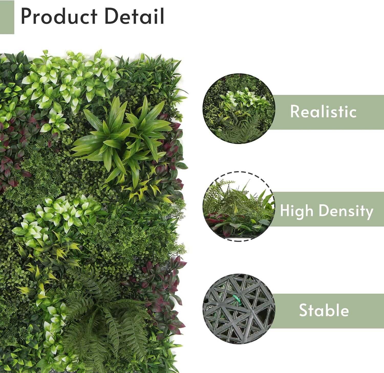 VERDEARTH 40x40 Artificial Boxwood Wall Panel