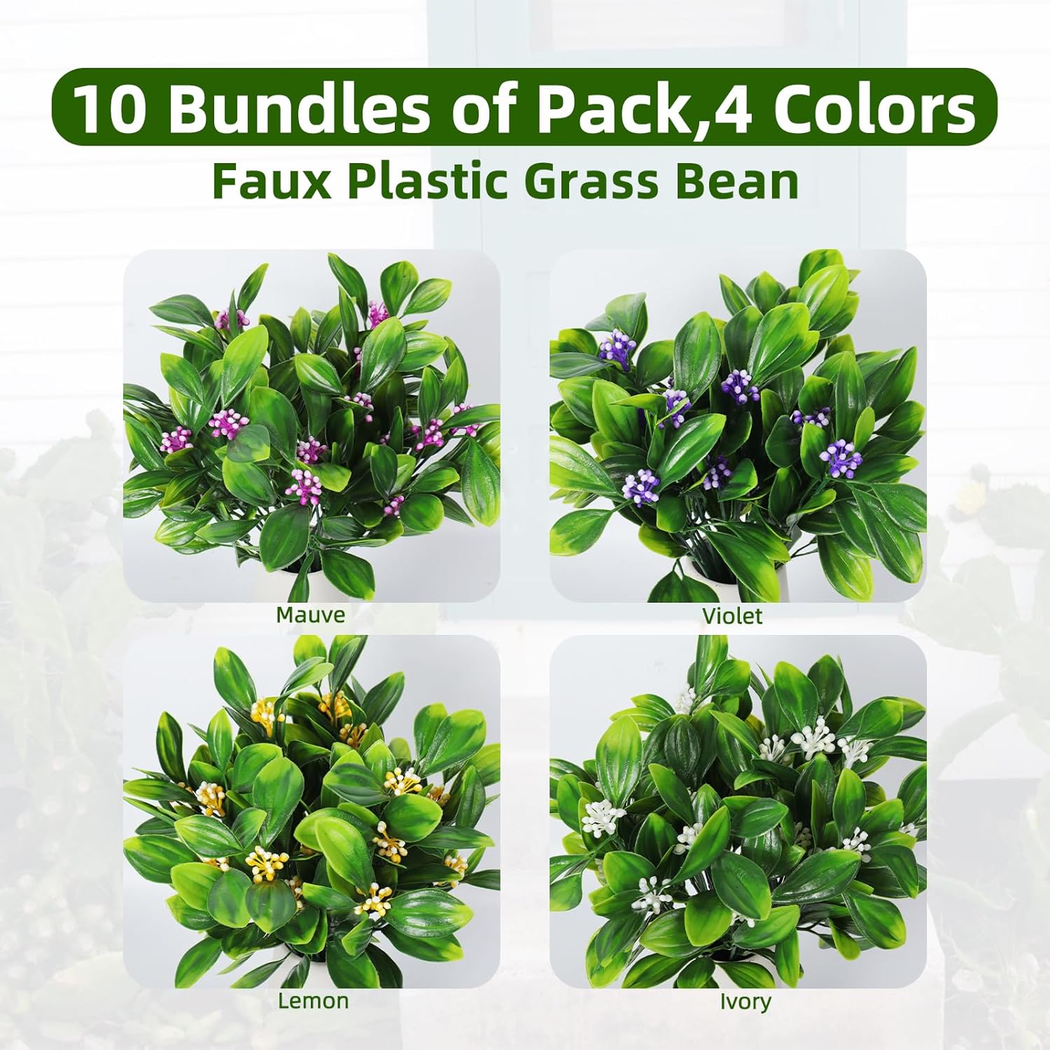 RECUTMS 10 Pcs Artificial Violet Fern Plants