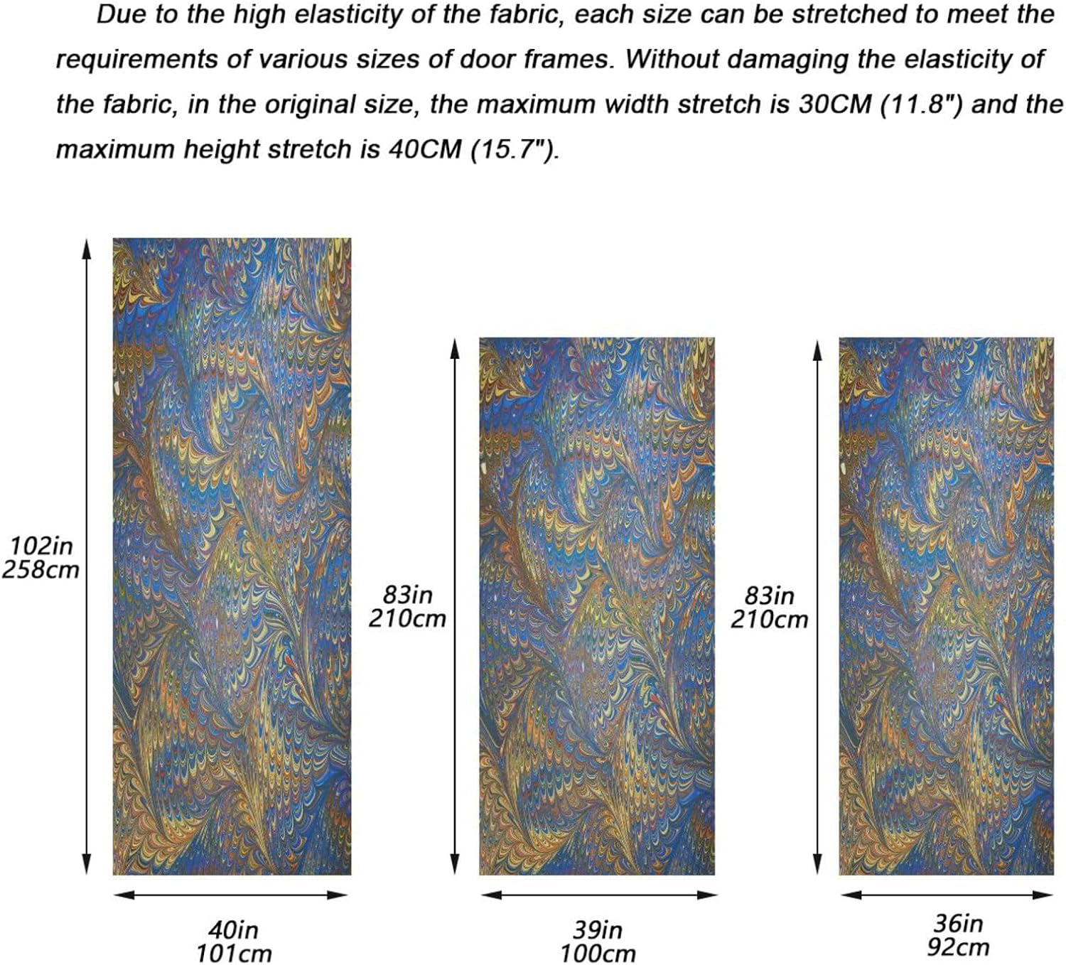 Susiyo Color Paint Halloween Door Cover 32x79 in