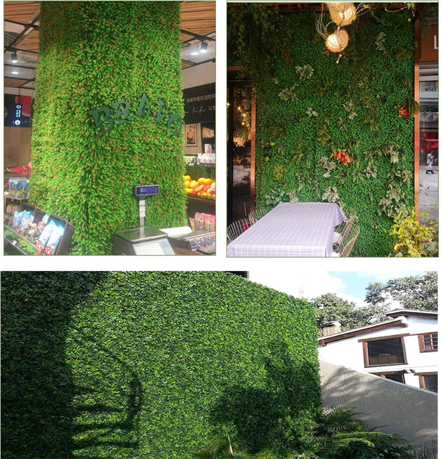 Artificial Boxwood Hedges 4PCS for Privacy and Decor