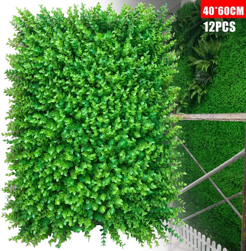 12PCS Artificial Grass Wall Panels for Wedding Backdrop and Garden Decor