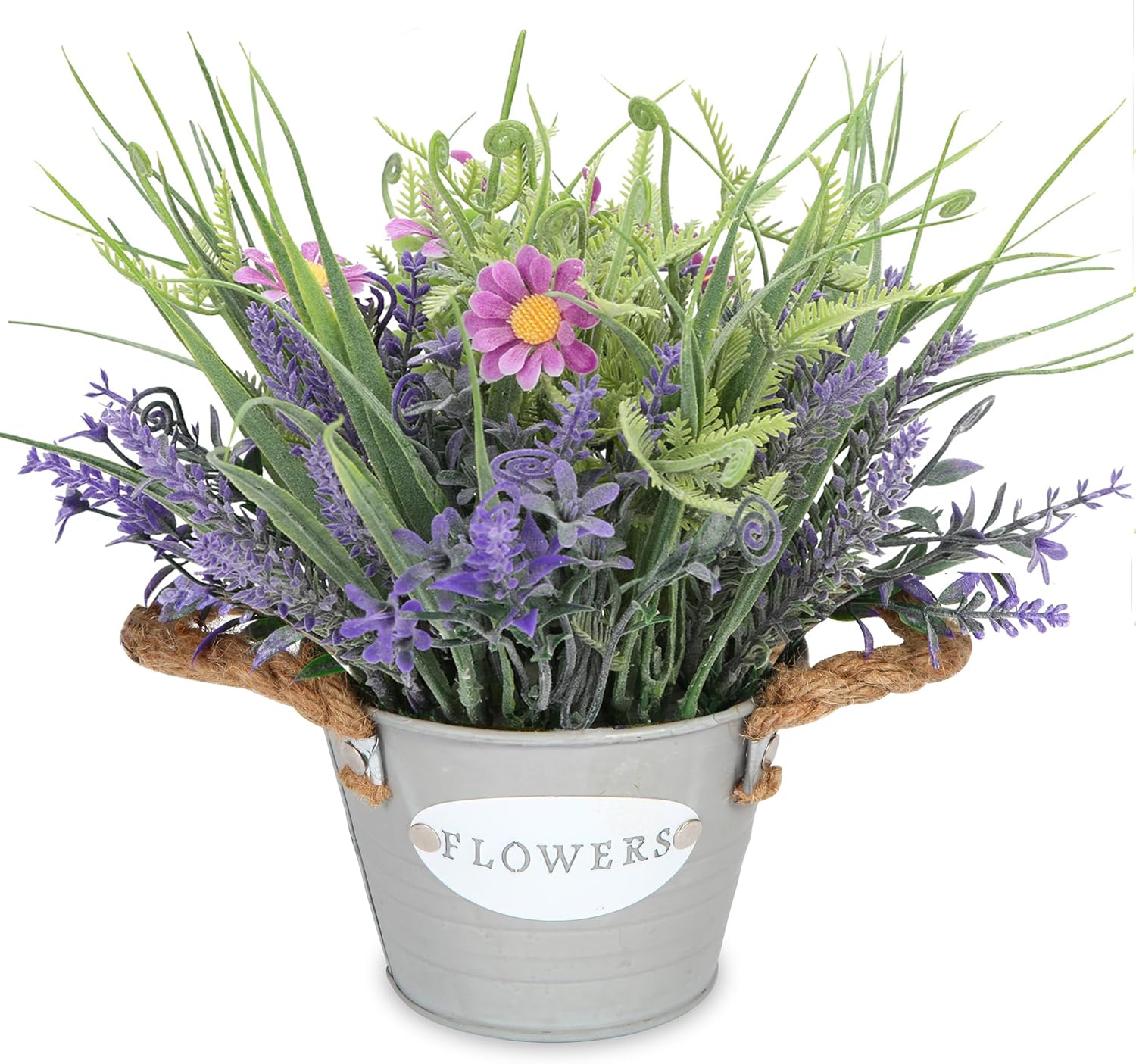 MIXROSE Artificial Lavender Plants in Pot 10 Tall for Farmhouse Decor