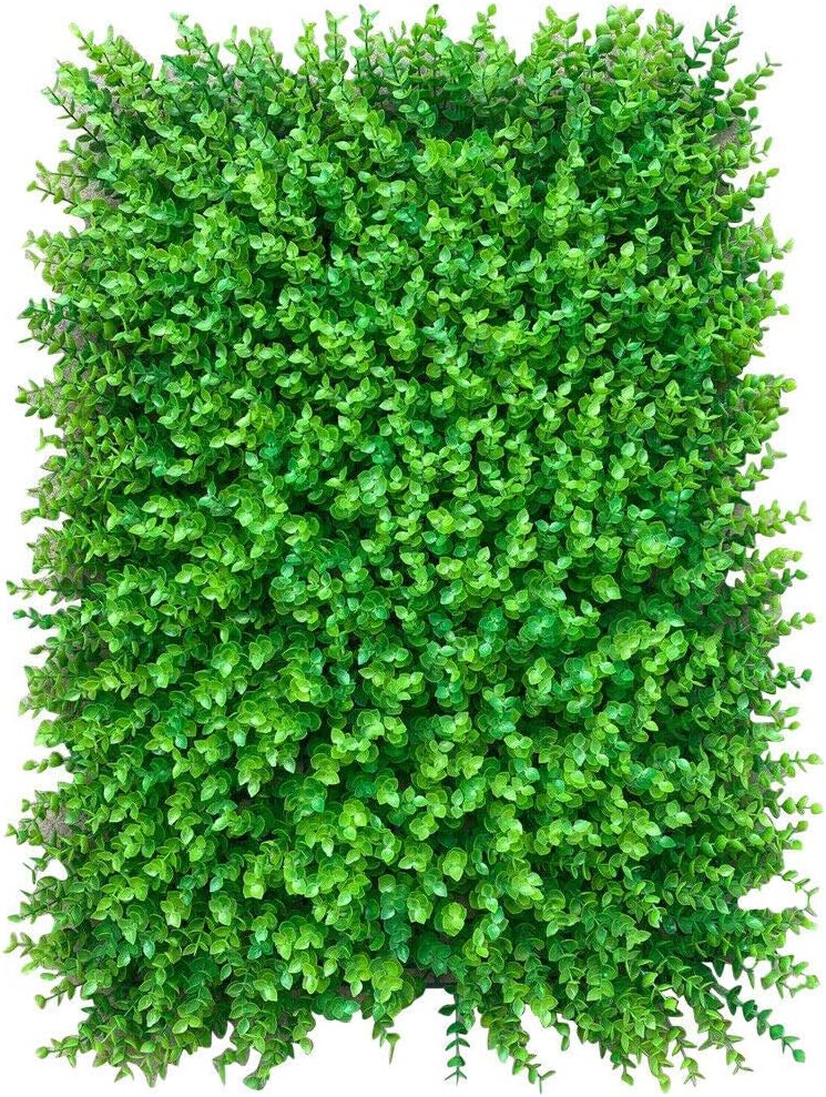12pcs Green Wall Decor Panels with Lifelike Faux Grass