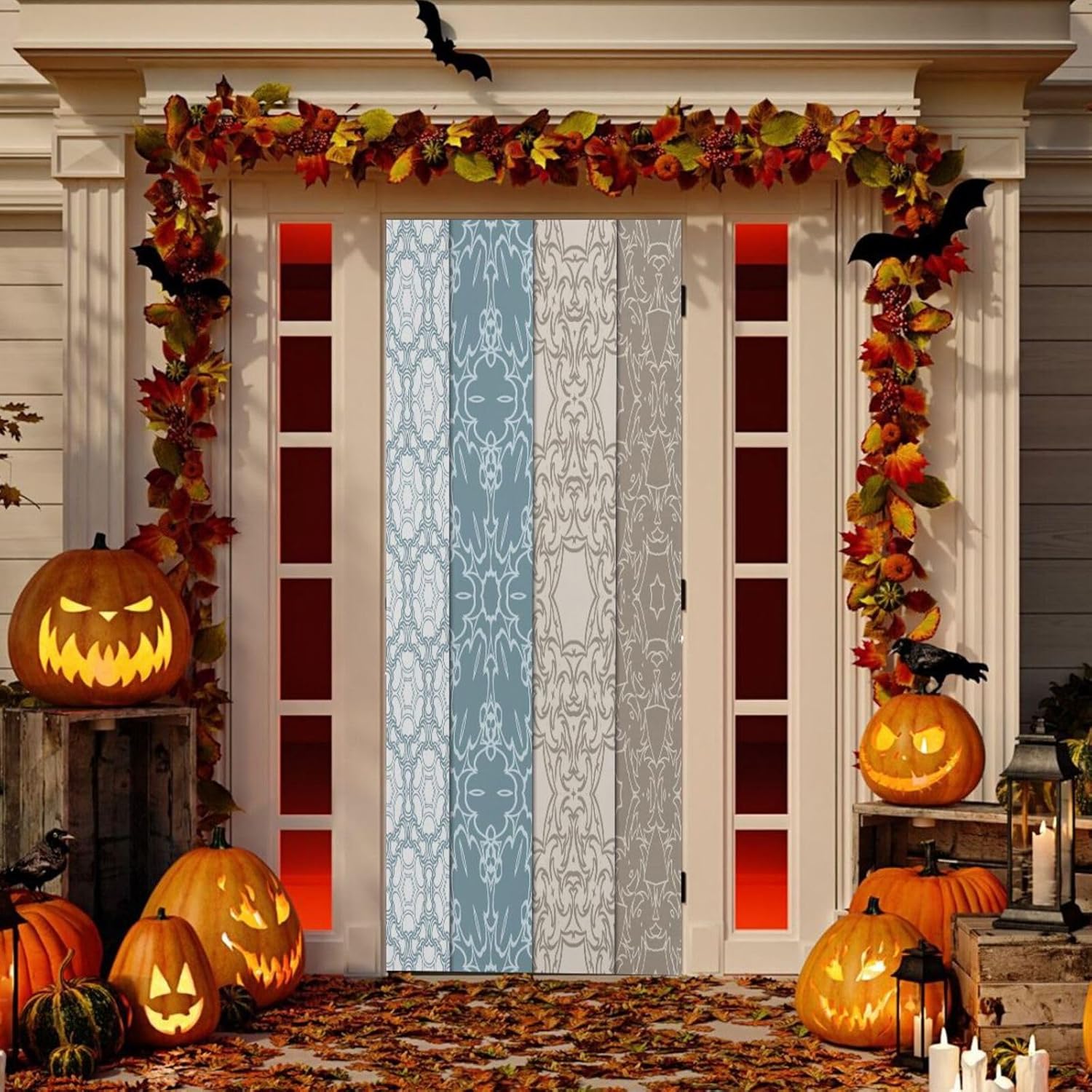 Susiyo Floral Lace Geometric Halloween Door Cover
