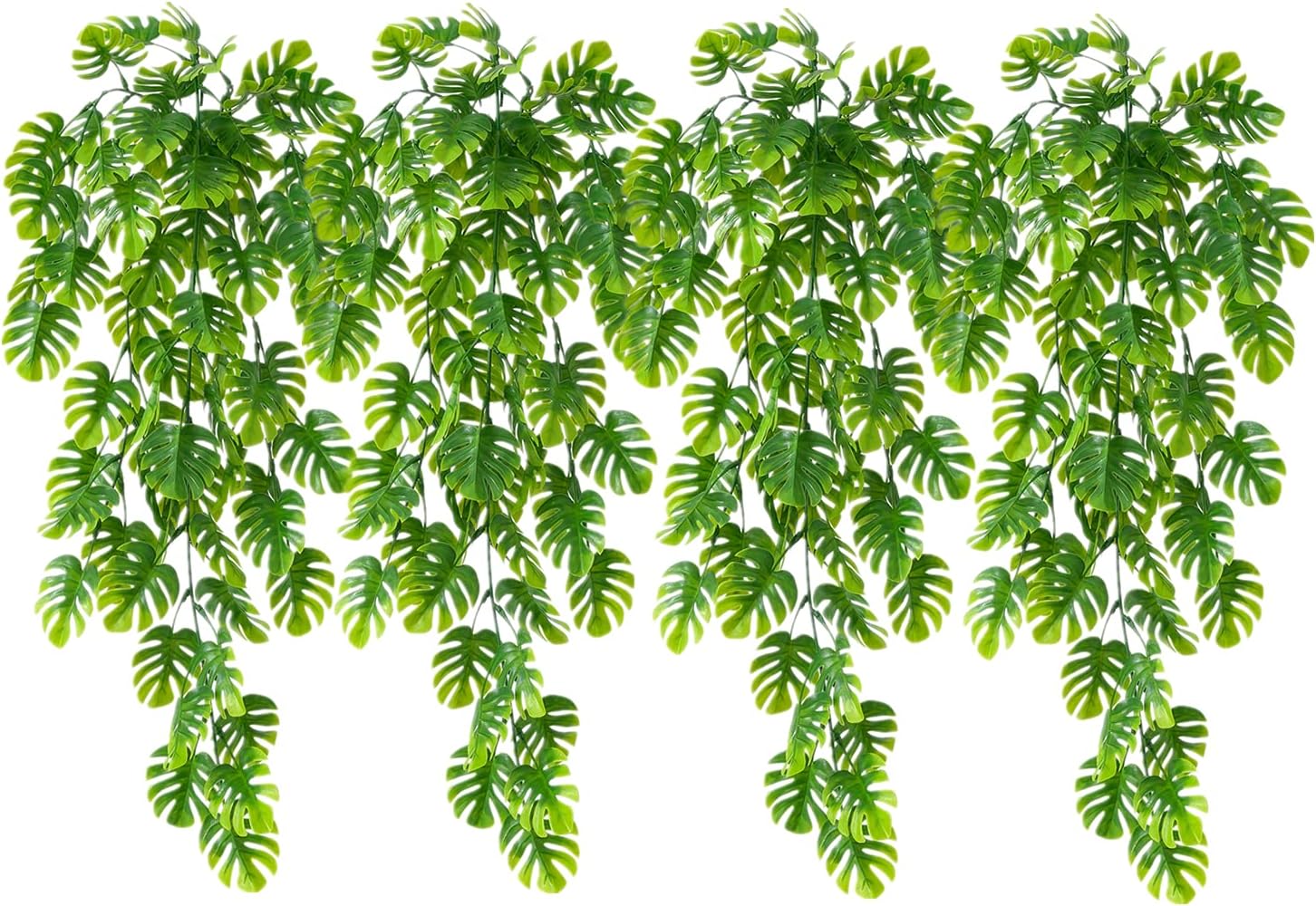 PASYOU Artificial Hanging Plants Fake Monstera Vines for Home Decor