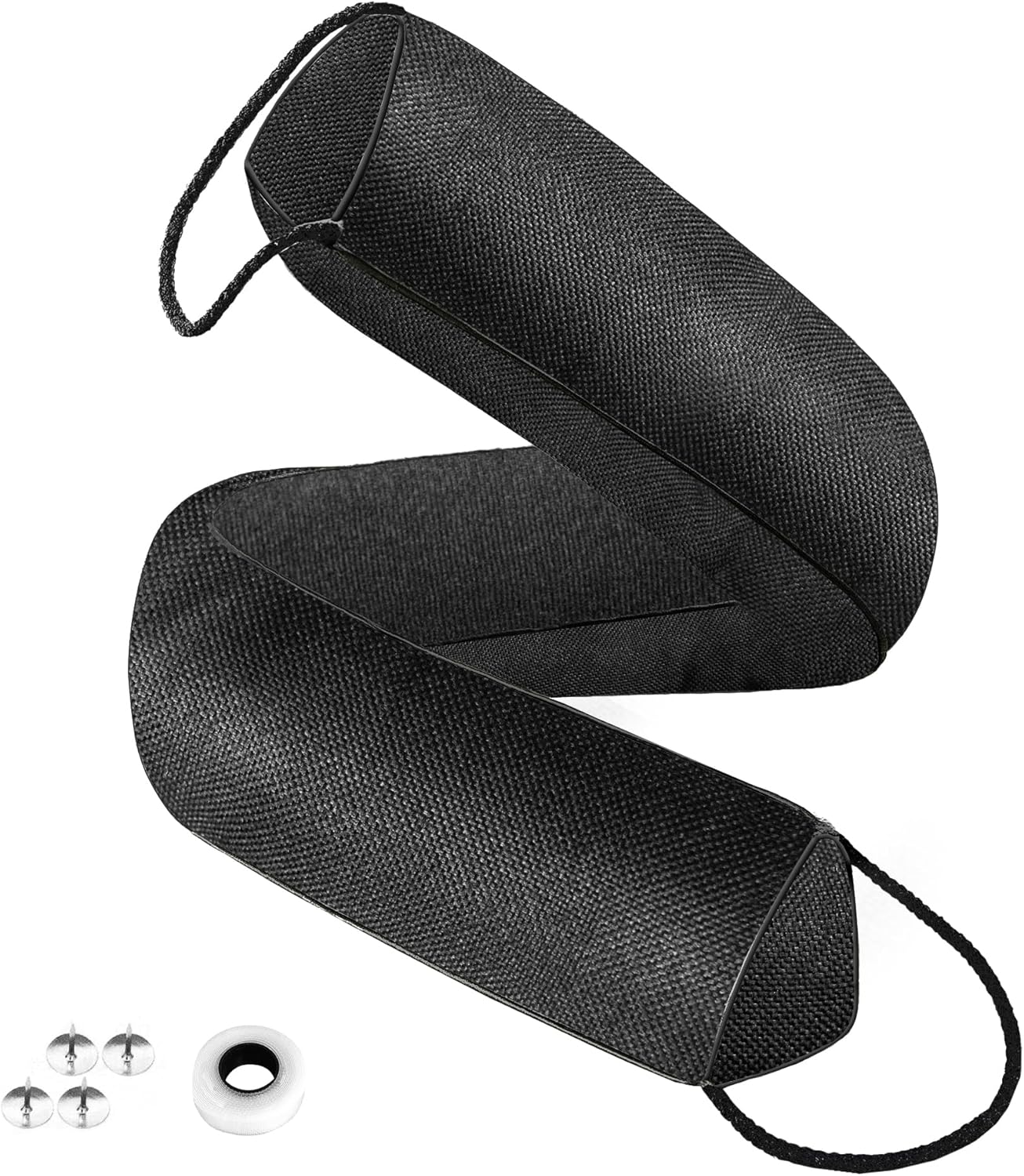 QUOLIX Triangle Door Draft Stopper 32 Inches Gray Black