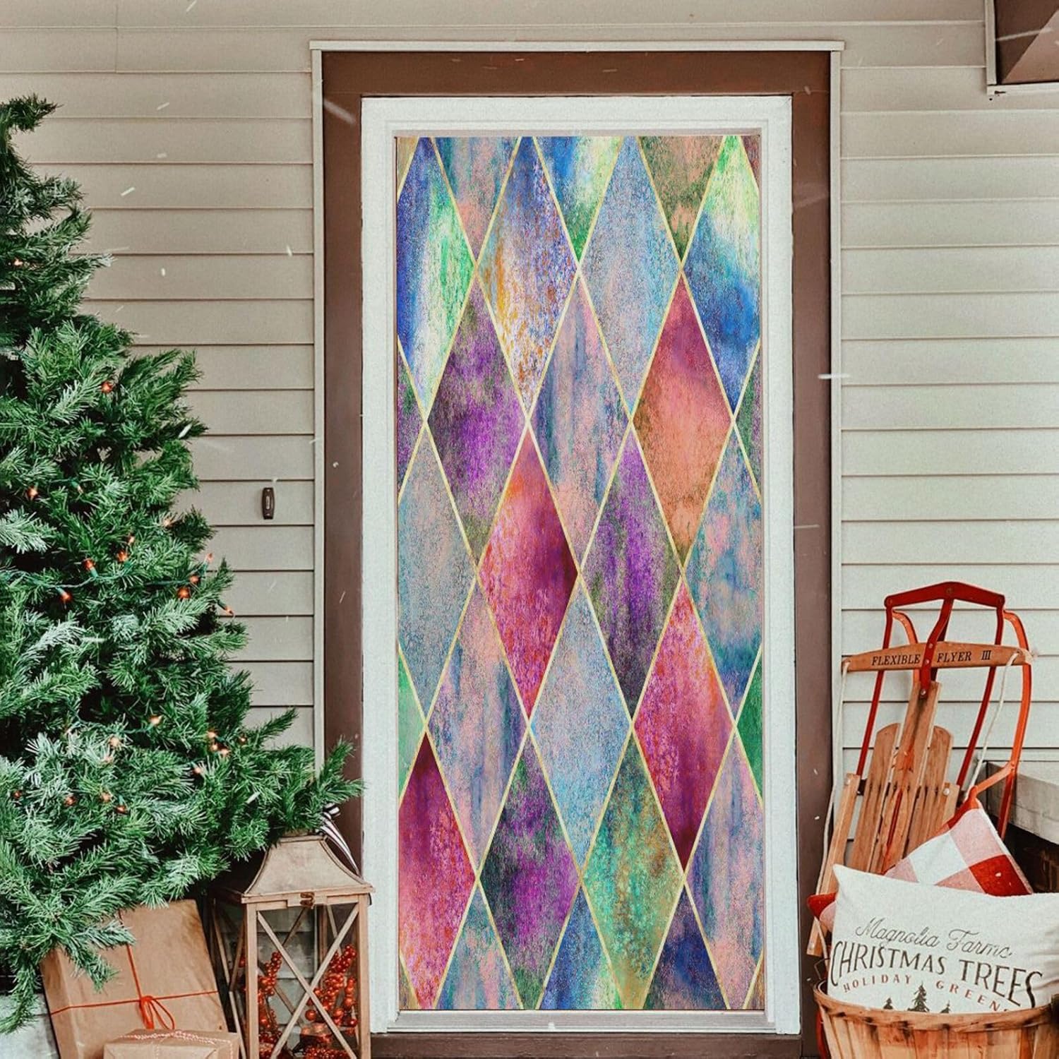 Susiyo Stripe Door Cover for Halloween Decor