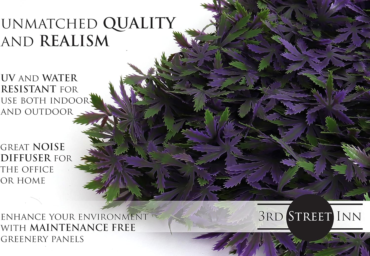 Artificial Cannabis Leaf Panels - 4 Pack Purple Haze