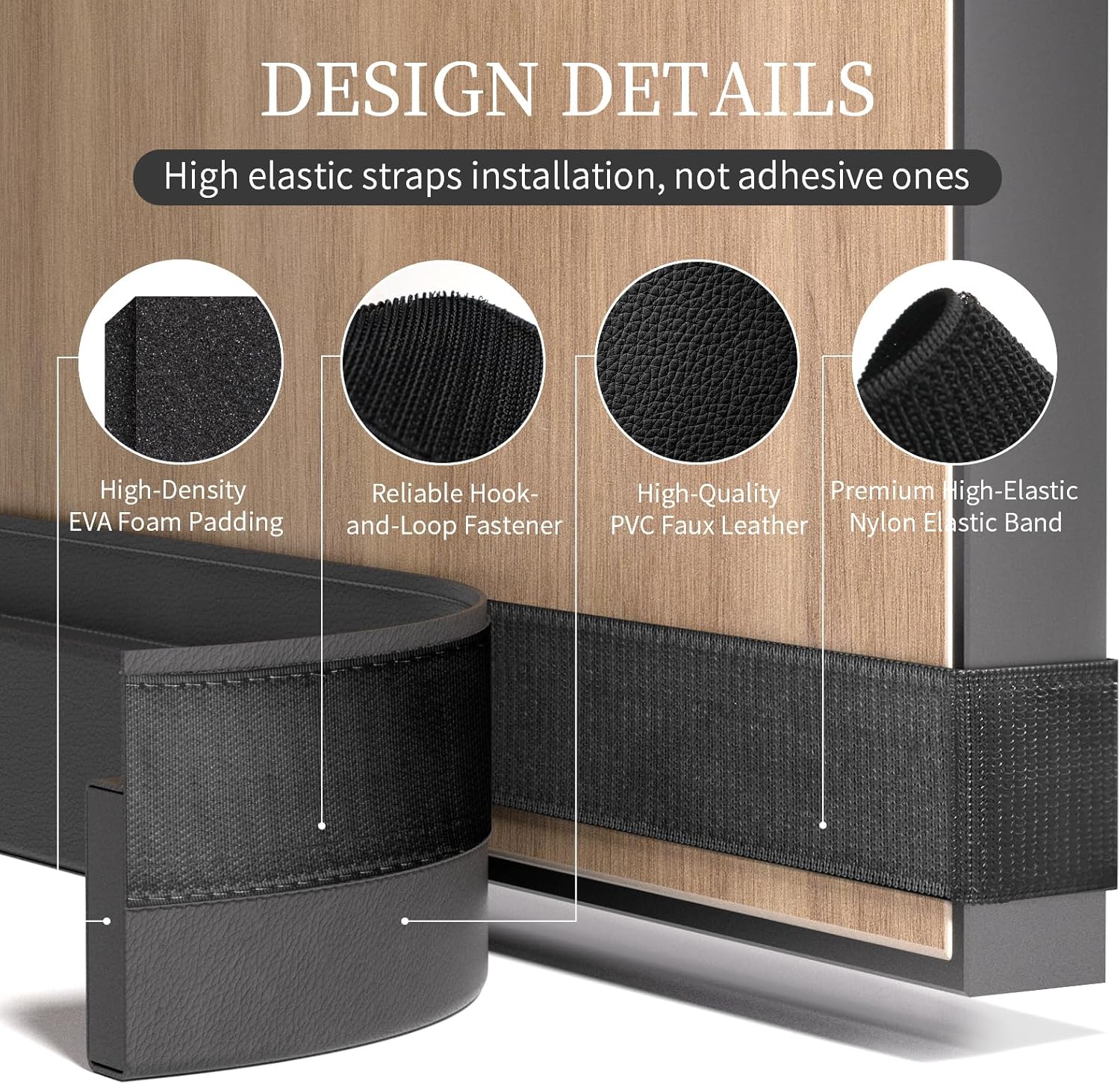 JUJIBL Door Draft Stopper 36 Inch Black