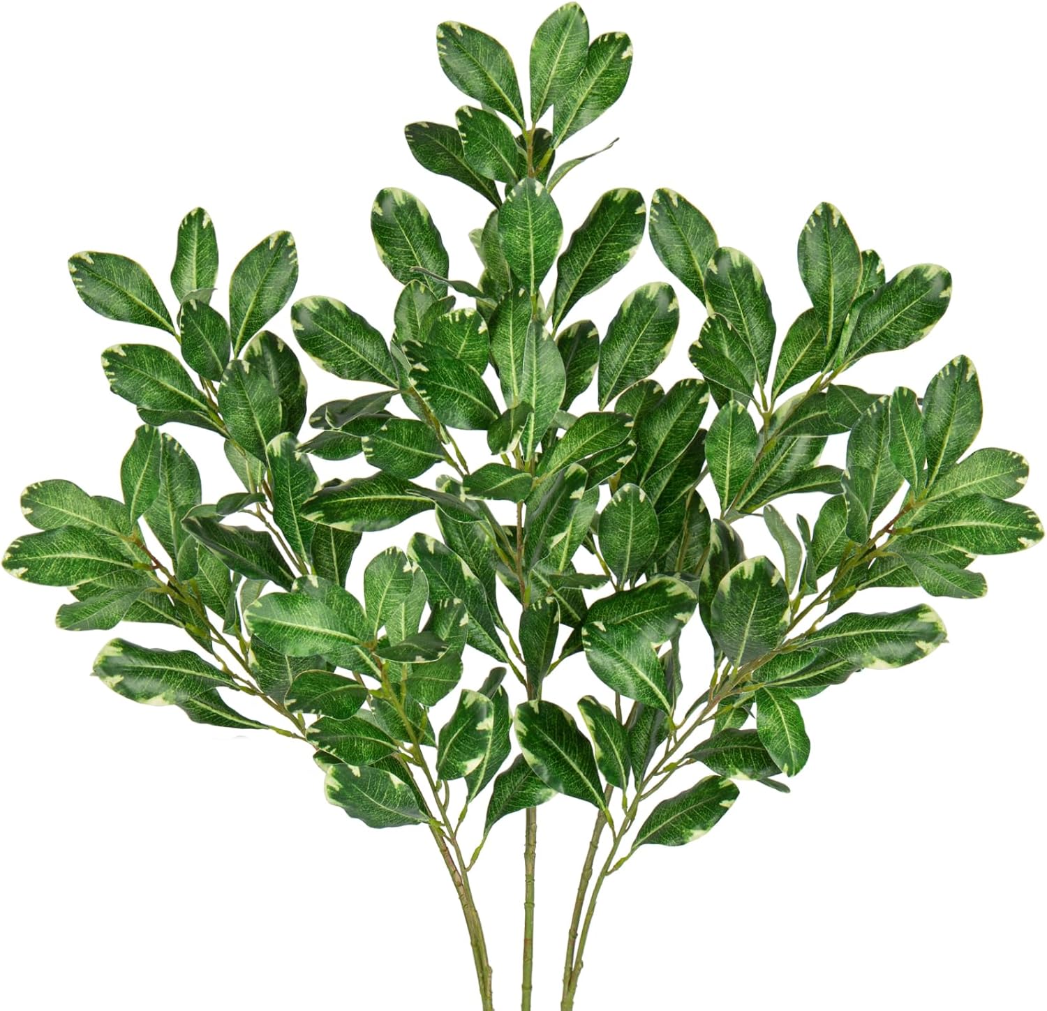3PCS Artificial Greenery Stems 315 Inch Faux Pittosporum Leaves for Vase and Floral Arrangements