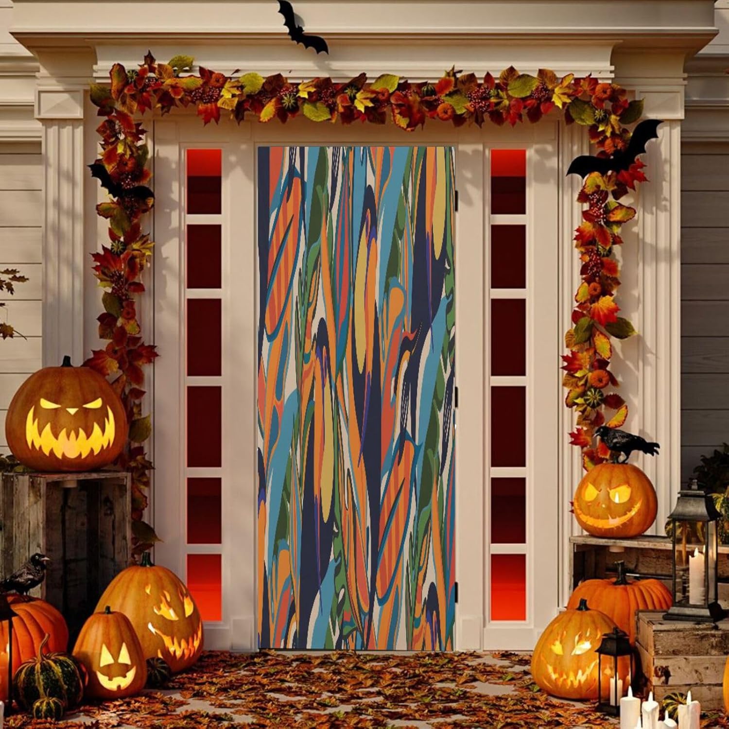 Susiyo Retro Toucan Halloween Door Cover 32x79 in