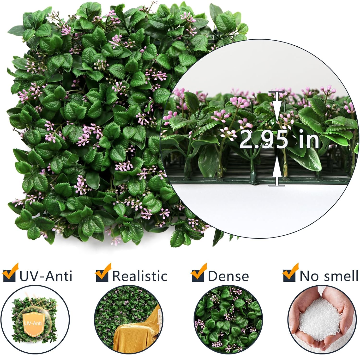 Artificial Grass Wall Panels 8pcs 10x10 Decor Backdrop
