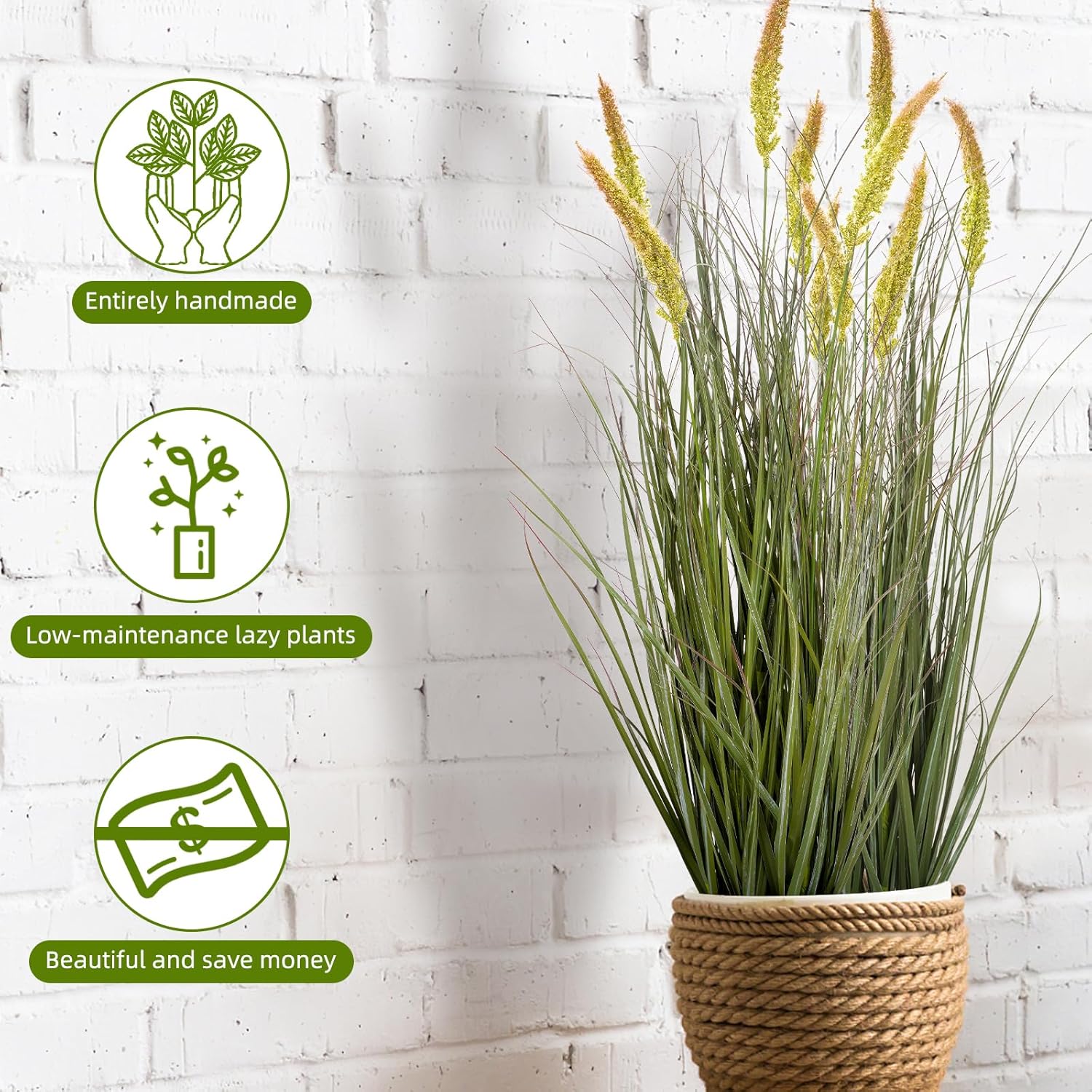 Ttranewsoo Green Onions Fake Plants 36 2 Pack
