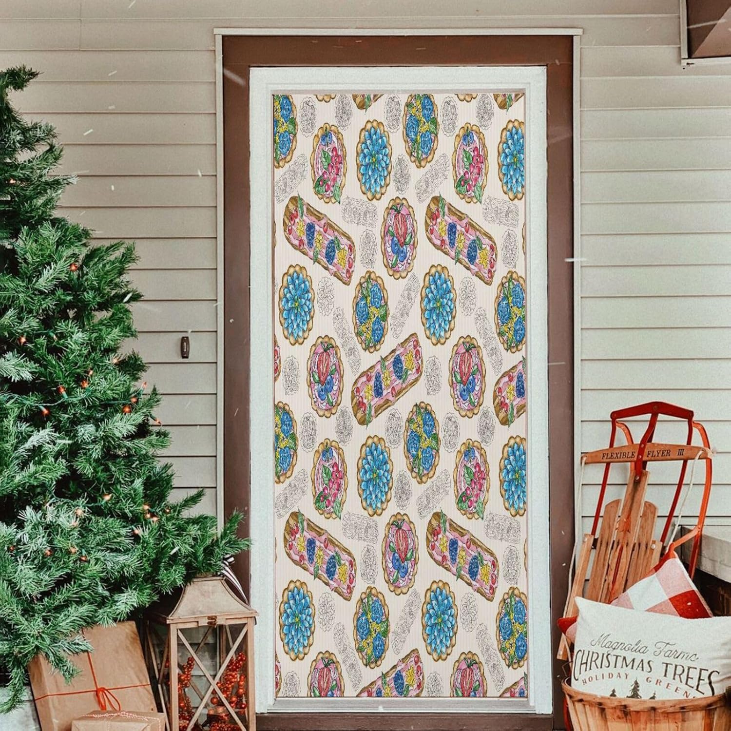 Susiyo Halloween Door Cover with Fruits 32x79 in