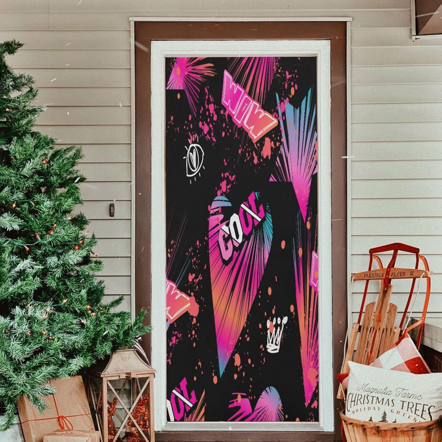 Susiyo Girlish Halloween Door Cover 32x79 in