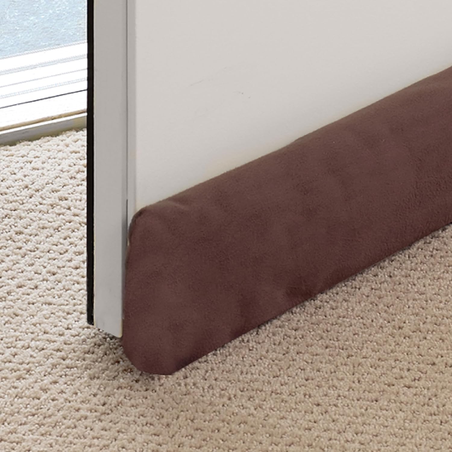 StayPut Door Draft Stopper Insulating Device 2 Ways - 36 Inch Brown