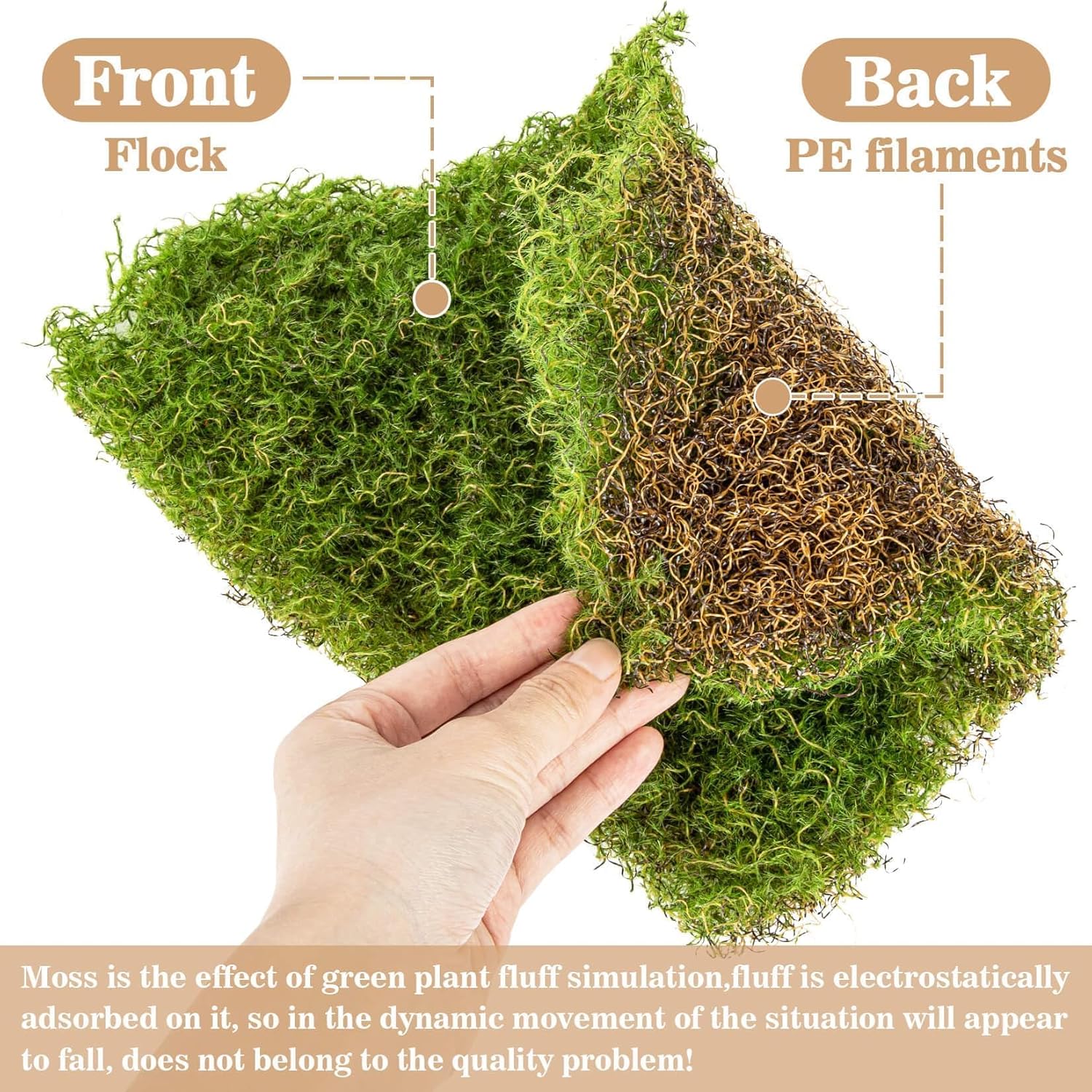 Sukh Faux Moss Sheet Green Artificial Moss for Crafts
