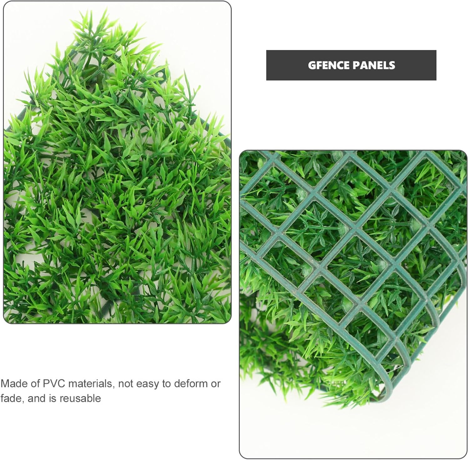 VOSAREA Artificial Plants Wall Panel Faux Grass Decor