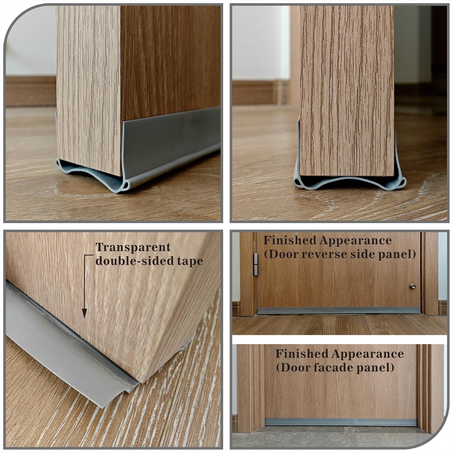 Draft Stopper for Bottom of Doors - Gray 37795 Inches