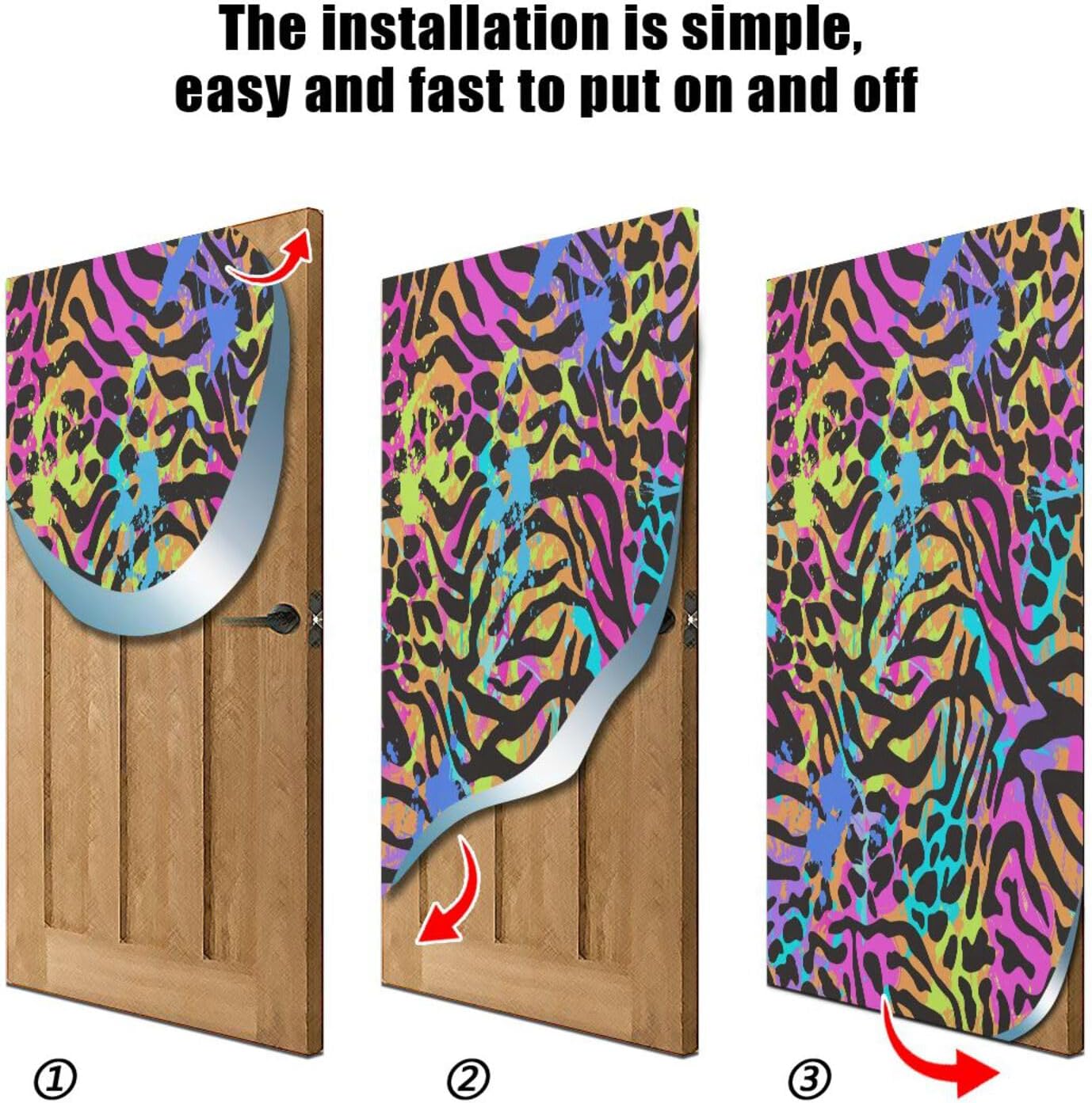 Susiyo Neon Animal Halloween Door Cover 32x79 in