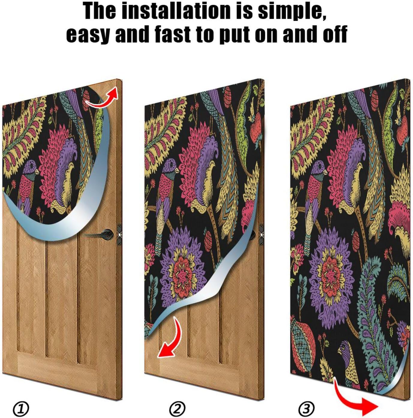 Susiyo Fantasy Flowers Christmas Door Cover Decoration 32x79 in