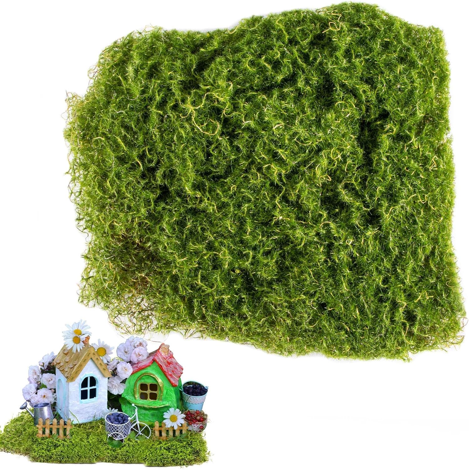 Sukh Faux Moss Sheet Green Artificial Moss for Crafts