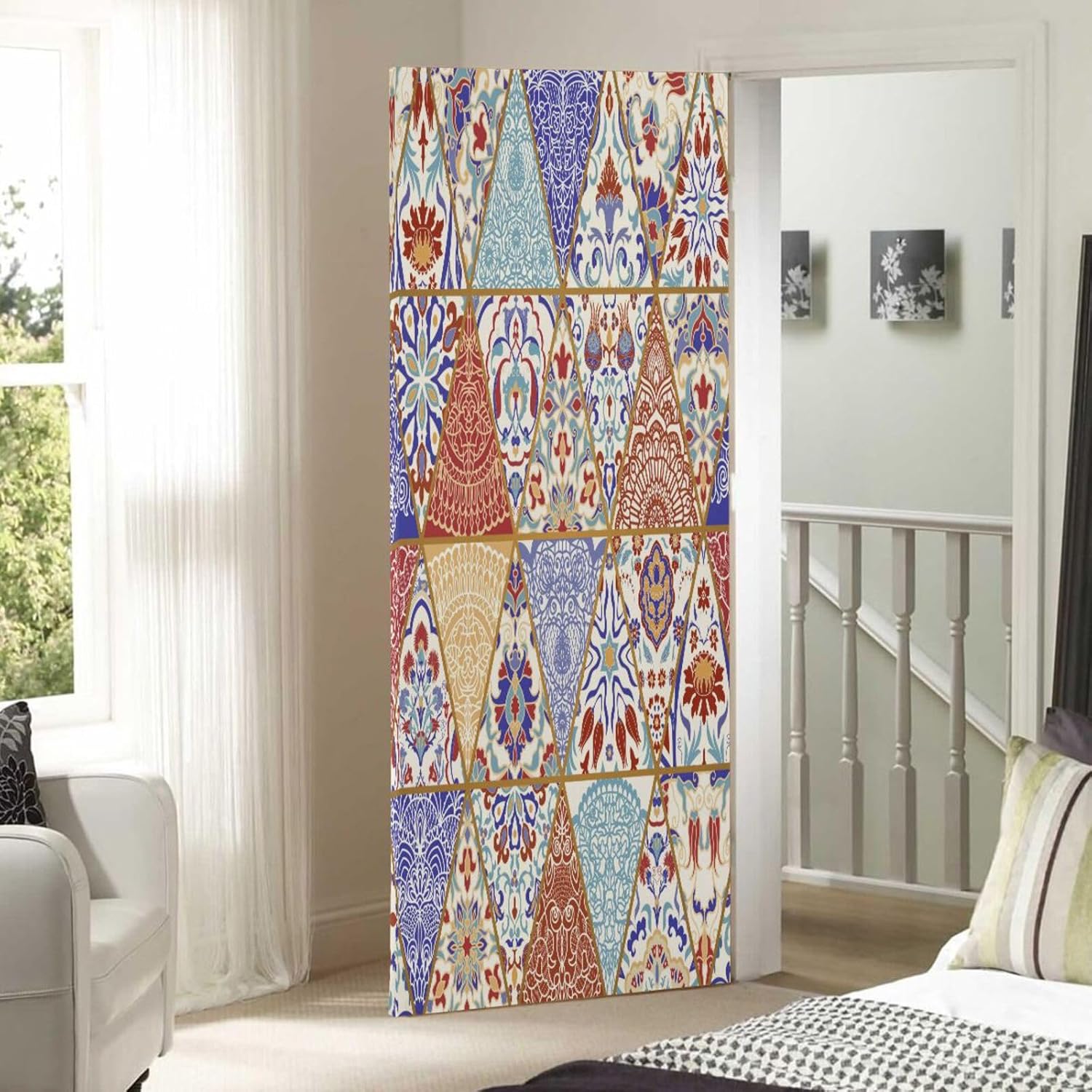 Susiyo Colorful Patchwork Halloween Door Cover
