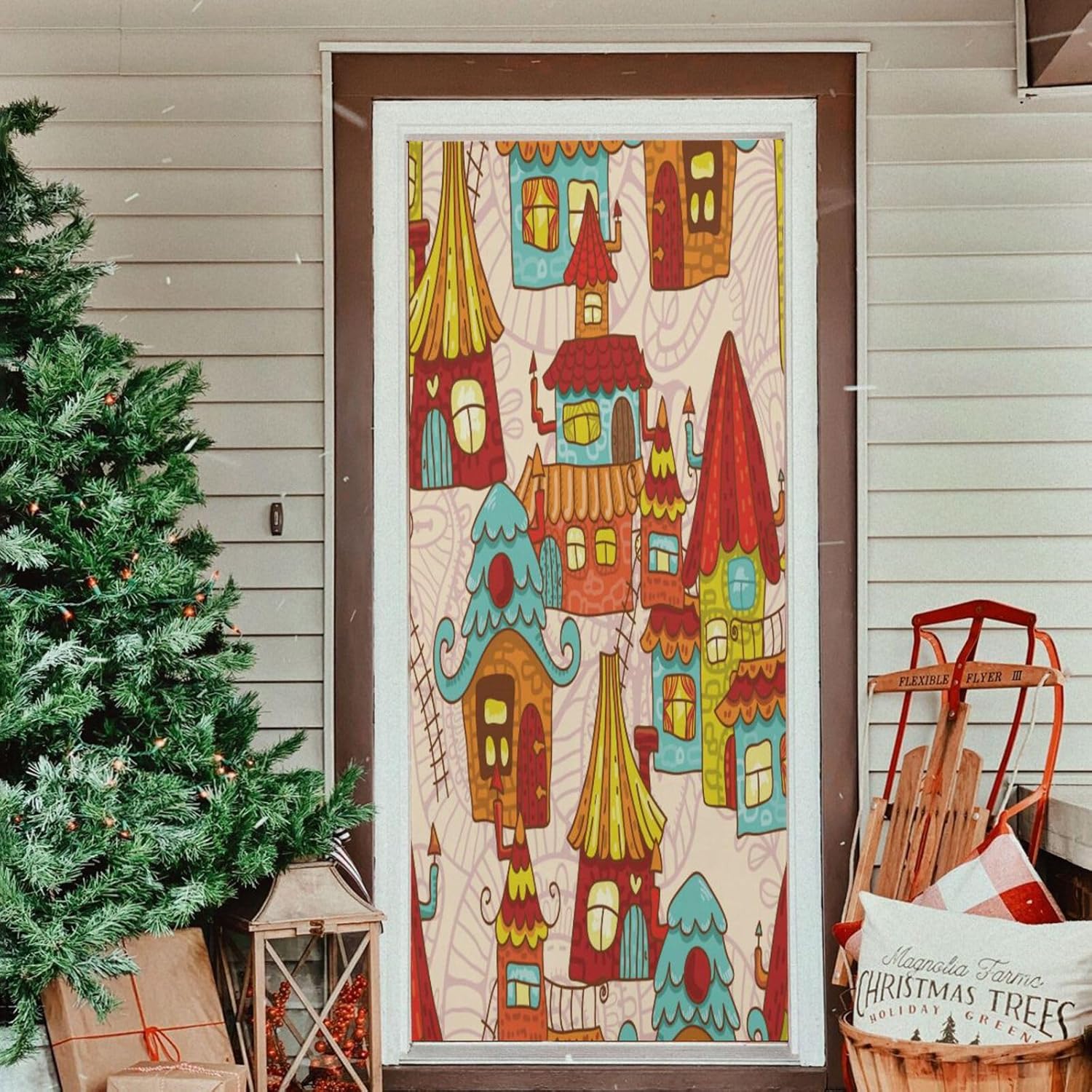 Susiyo Halloween Door Cover 32x79 in