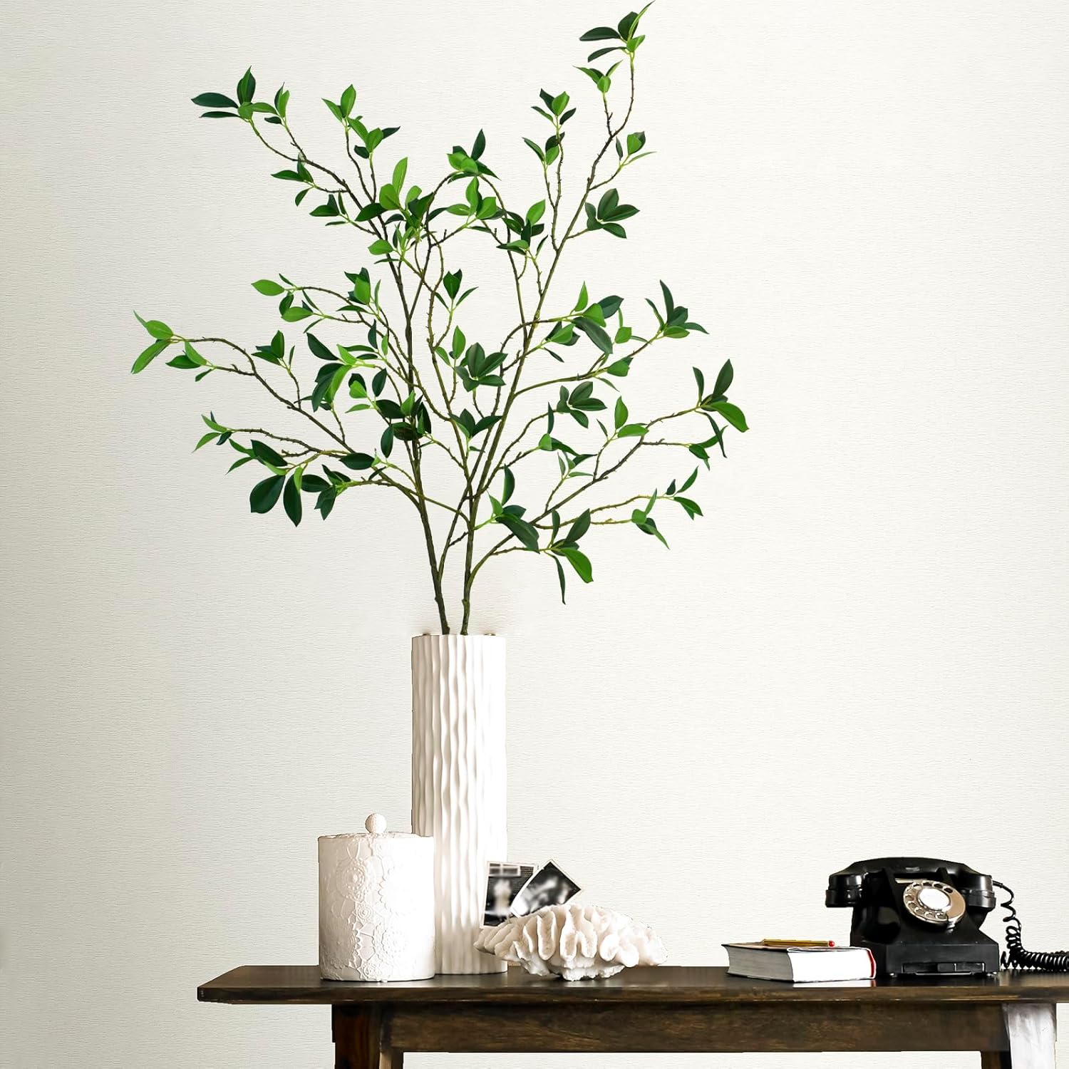 Krissing 2Pcs Artificial Greenery Stems for Home Office Decor