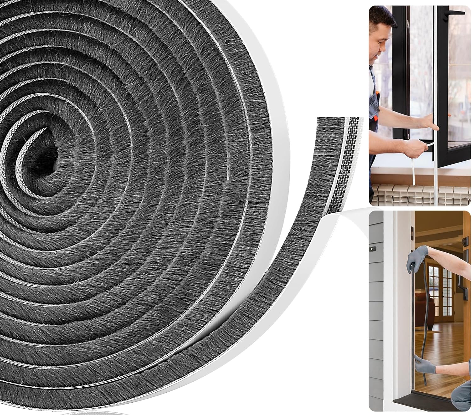 Joaercs Draft Stopper 33 Ft Self-Adhesive Seal Strip